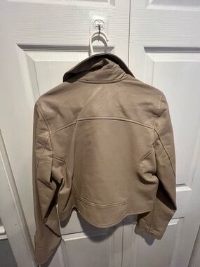 Abercrombie & Fitch Taupe Vegan Leather Jacket